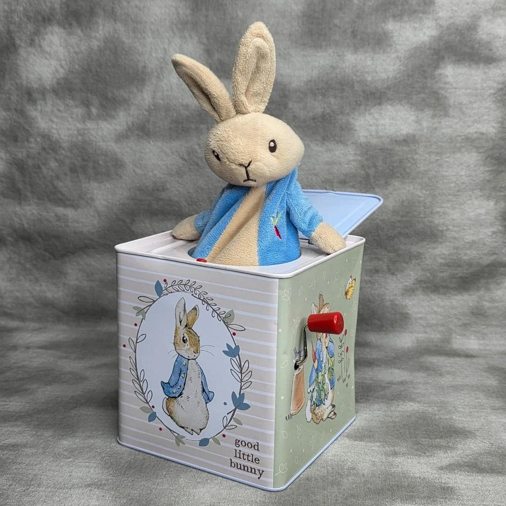 Peter‎ Rabbit Jack In The Box Beatrix Potter Music Metal w/Pop-Up Plush Bunny